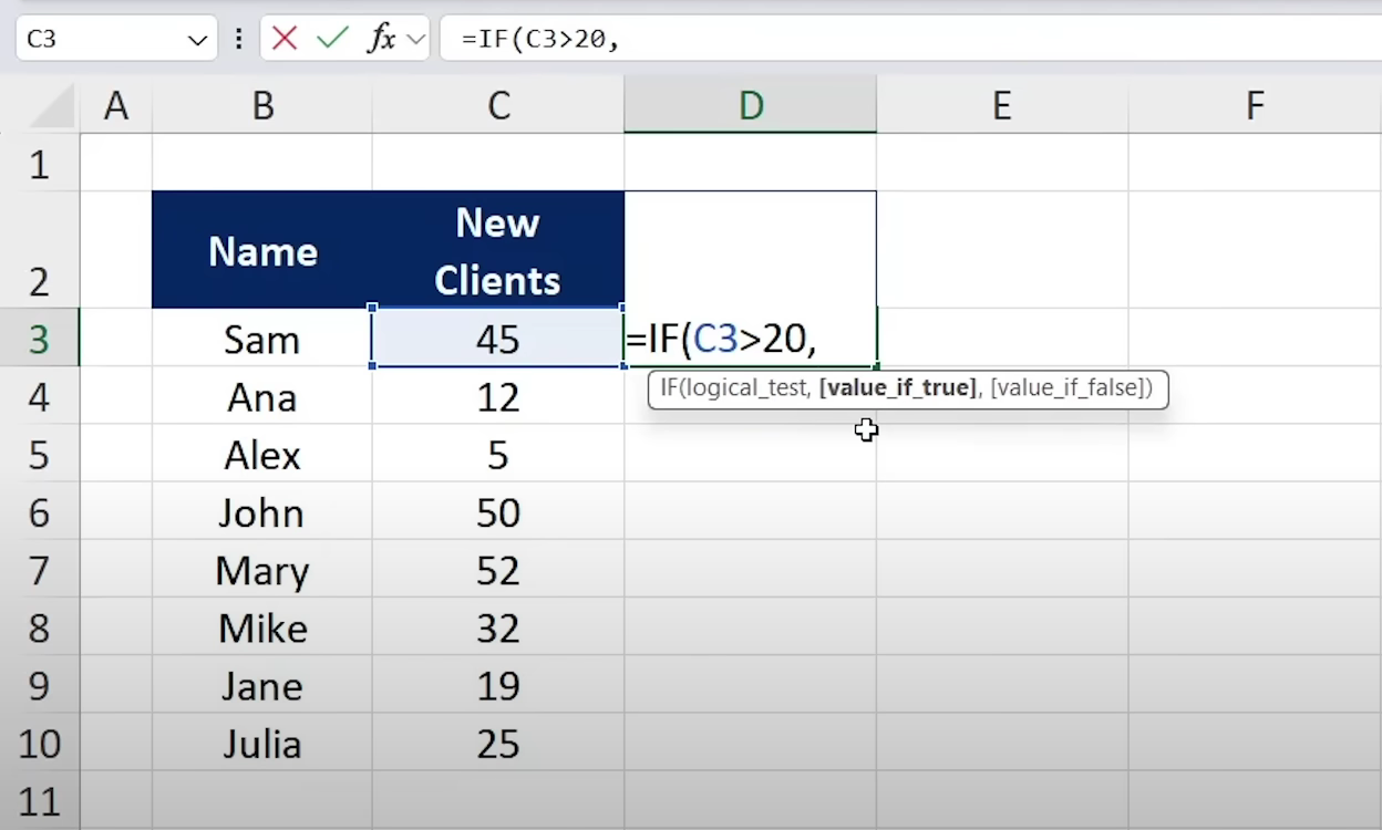 level 1 simple if formula