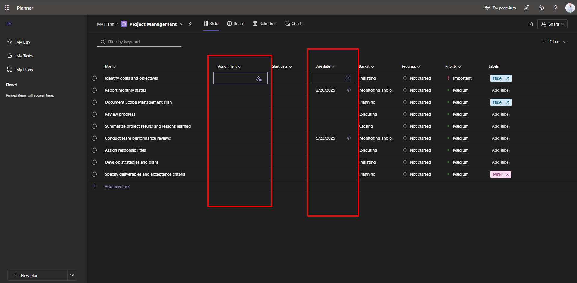 Step 4 assign and date