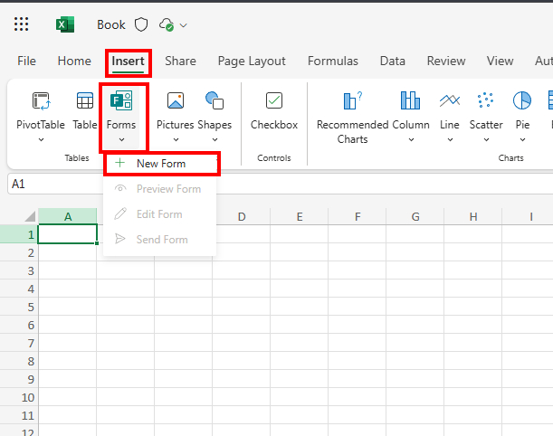 step 2 excel form