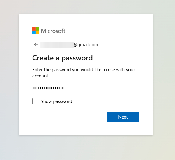 step 3 create account