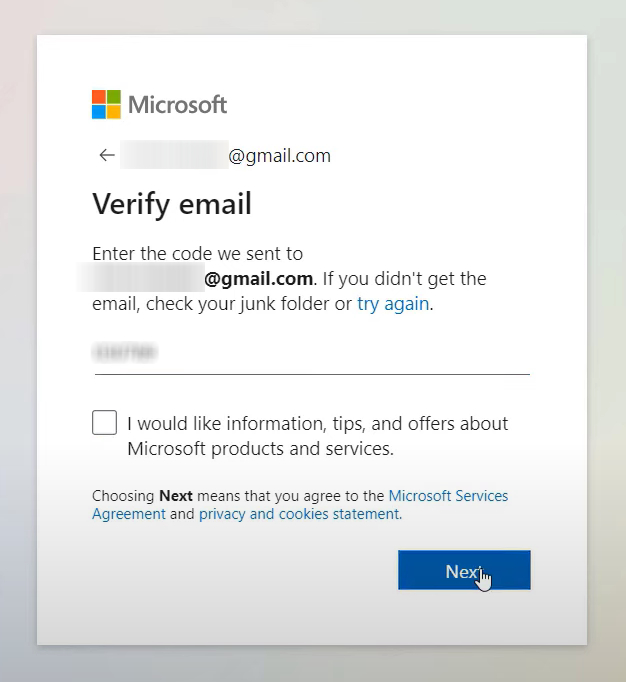 step 4 create account