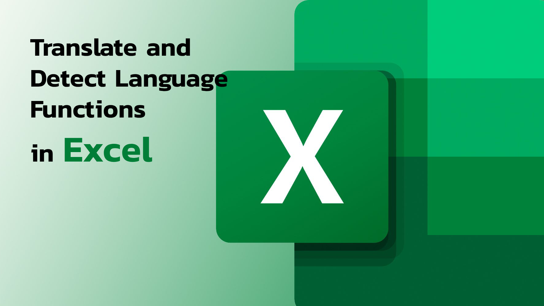 Translate and Detect Language in excel