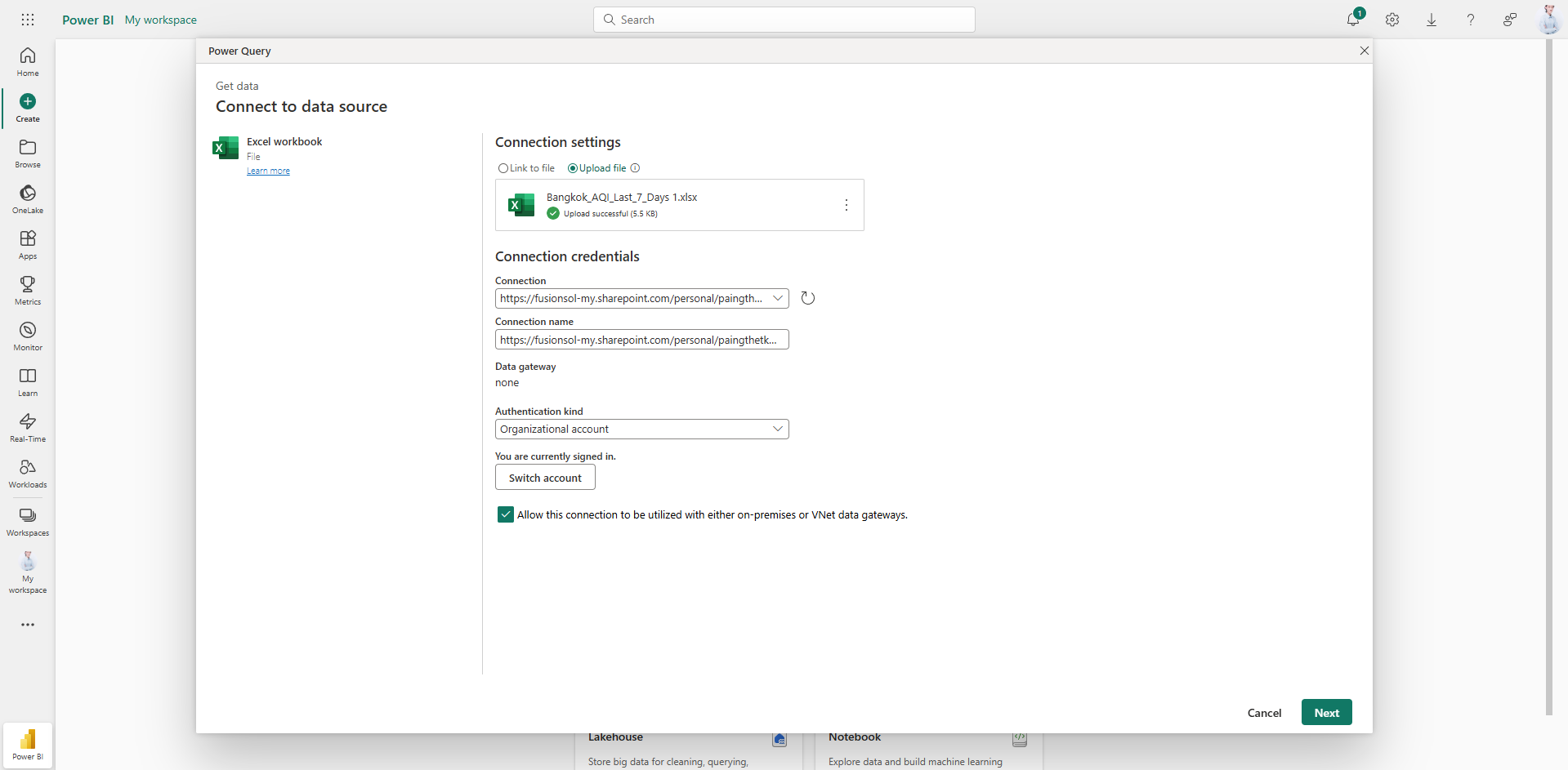 step 3 upload to visualize data