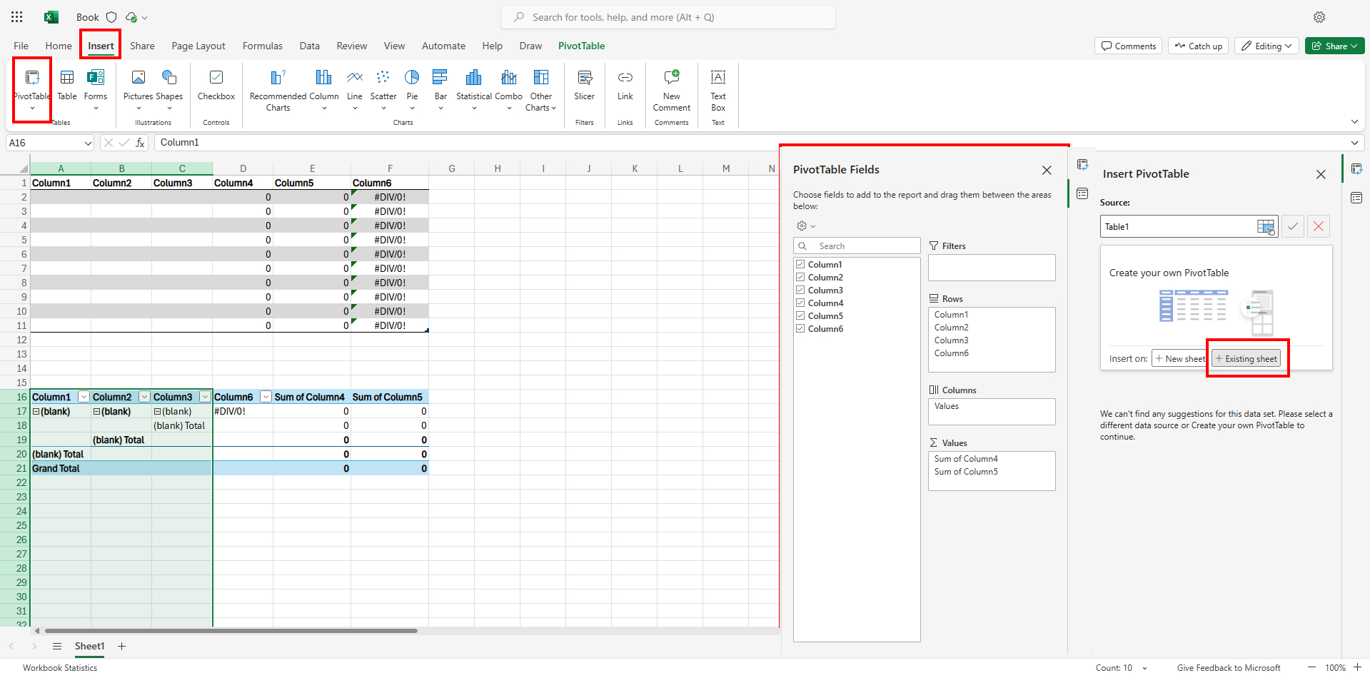 step 4 pivot table