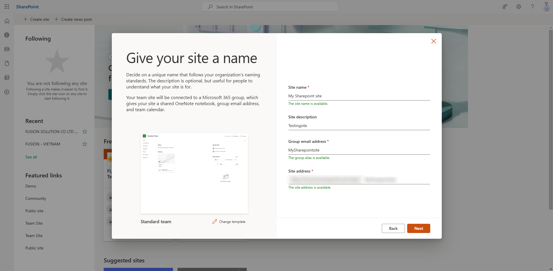 step 1.2 microsoft sharepoint