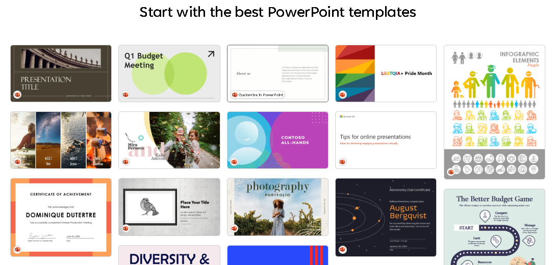 Create Professional Presentation PowerPoint temples