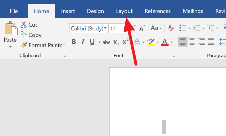 layout of the image