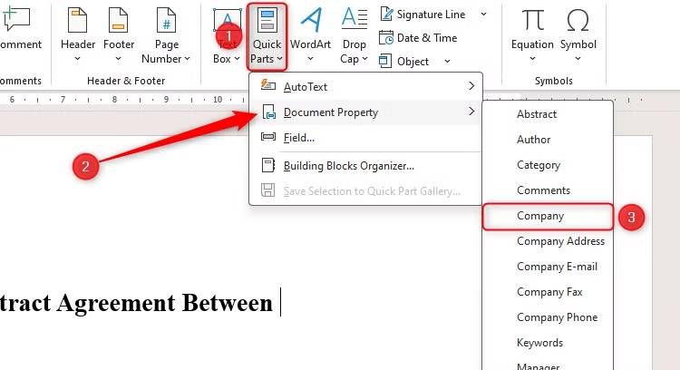 ฟิลด์ข้อความใน Microsoft Word ขั้นตอนที่ 1