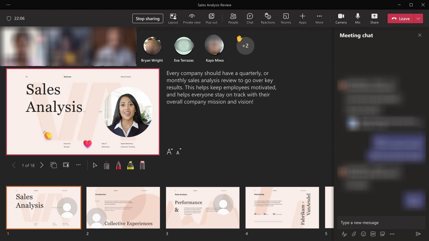 Click “Share” and begin presenting