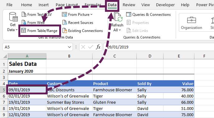 Import Your Data into Power Query Clean data in Excel with Power Query