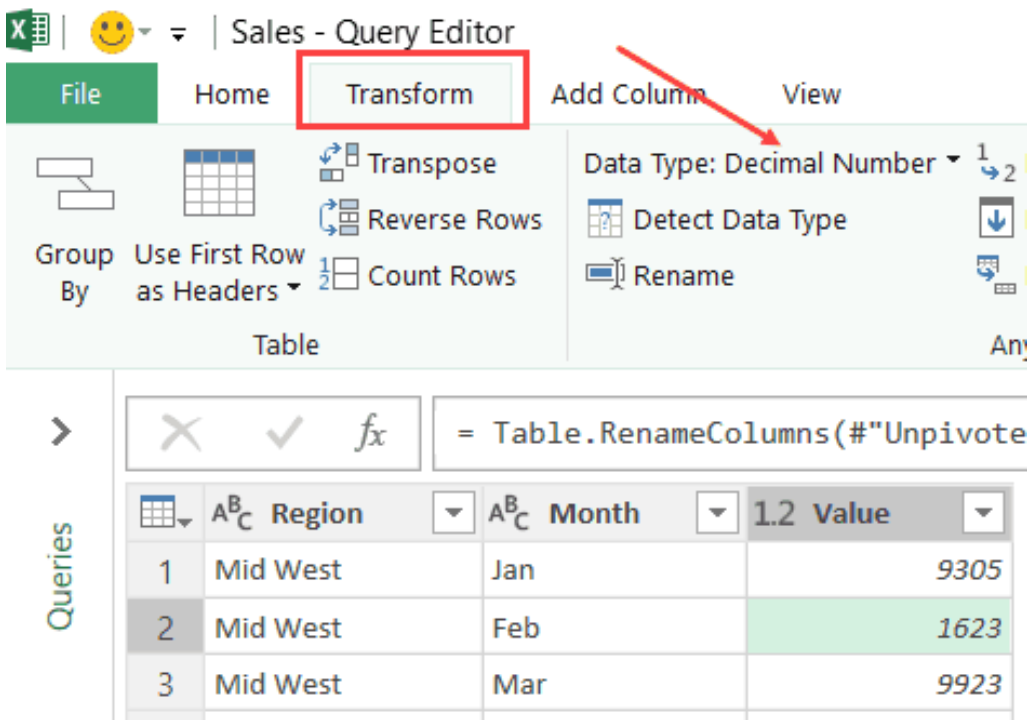 Transform Data Types and Format Clean data in Excel with Power Query