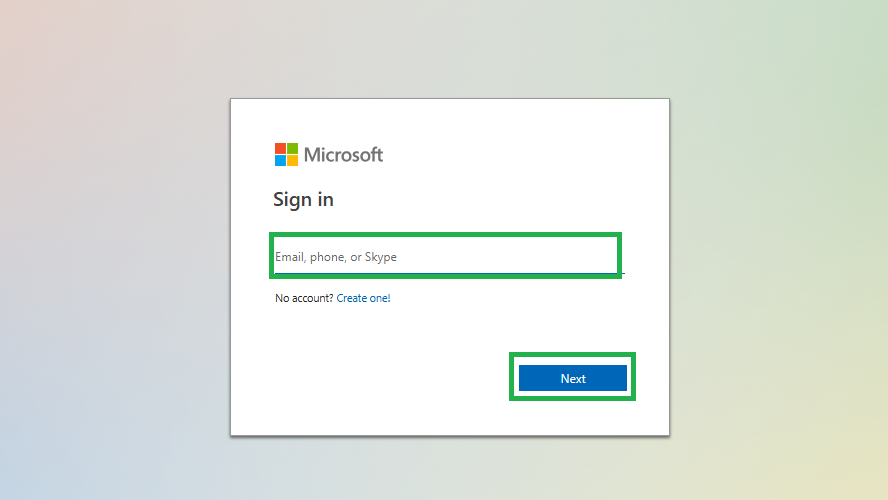 sign in