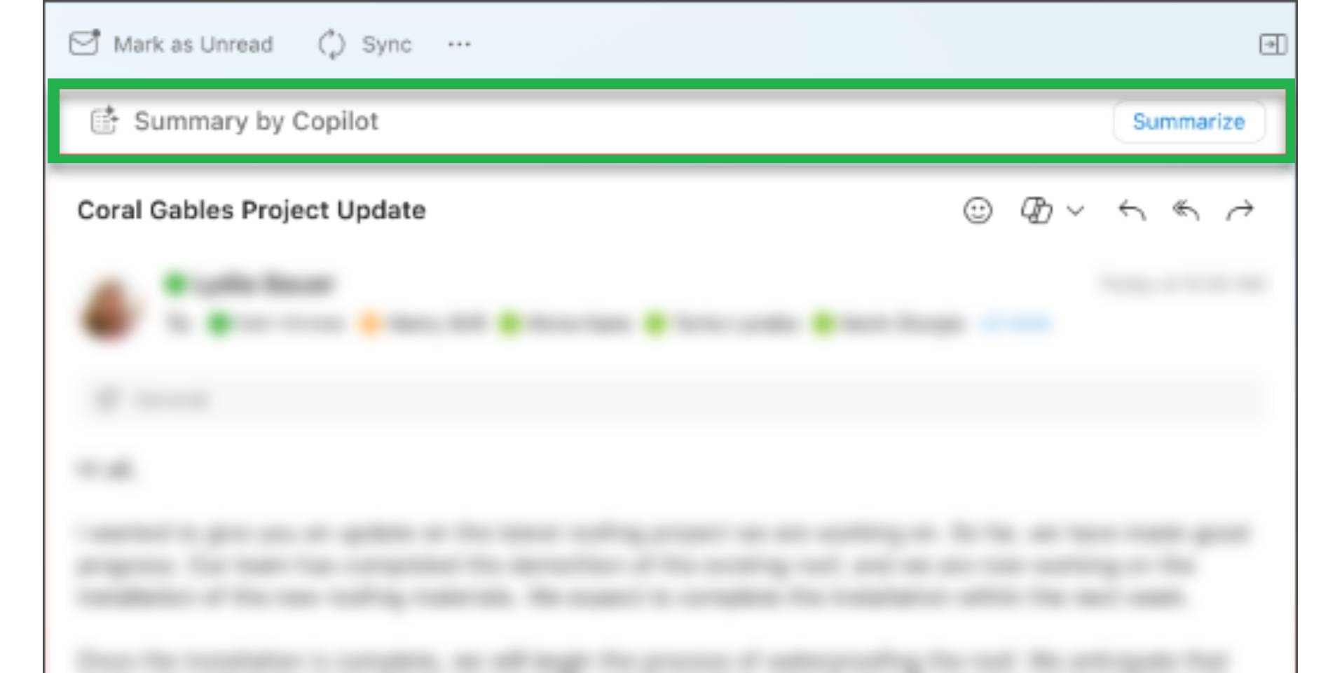 Summarize Email Summarize Emails ใน Outlook